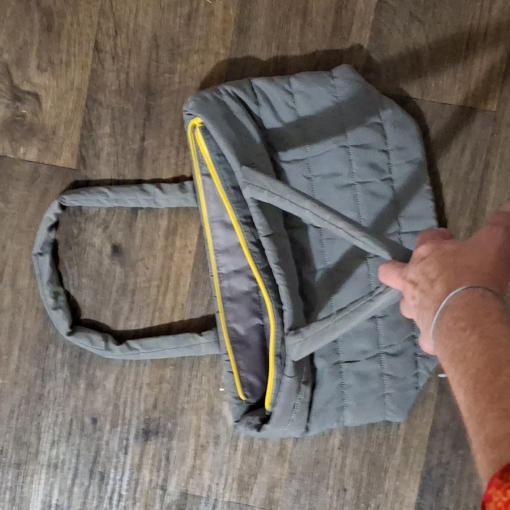 New Lord & Taylor Gray Puffer Shoulder Bag.